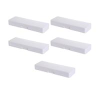 Lerpwige Lot de 5 trousses à crayons pratiques - Petite boîte de rangement - Fournitures scolaires pour artistes et étudiants, gris