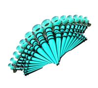 Lerpwige Lot de 50 écarteurs d'oreille en acrylique pour bijoux de corps, plusieurs tailles et couleurs, résistants aux allergies, bijoux de corps, accessoires de piercing, taille unique, Comme décrit