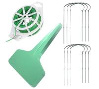 Lerpwige Lot de 6 supports de support de fleurs en métal - Contient 10 étiquettes pour plantes - Pour fleurs de jardin, intérieur, jardin, croissance saine de l'escalade.