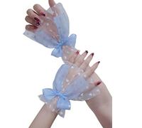 Lerpwige Manchon élégant en forme de cœur pour ongles Photographie d'art Tissu doux Confortable Élastique Bras Couvertures élastiques pour séance photo Accessoires de main, Blanc., Purple bow