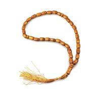 Lerpwige Mode Authentique Bois de Santal Indonésien 33 Perles Masbaha Accessoire Tendance pour la Prière Musulmane et le Leadership Spirituel