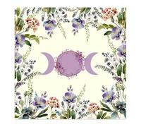 Lerpwige Motif de fleur de lune Carte de tarot Nappe Tissu autel Carte en tissu autel Cartes Tissu Tapisserie Facile à utiliser