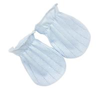 Lerpwige Moufles anti-rayures pour nouveau-né Tissu en coton doux respirant Couvre-mains pour une utilisation quotidienne et le sommeil Unisexe Fils confortables pour bébé, bleu, taille unique