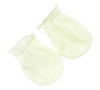 Lerpwige Moufles anti-rayures pour nouveau-né Tissu en coton doux respirant Couvre-mains pour une utilisation quotidienne et le sommeil Unisexe Fils confortables pour bébé, jaune, taille unique