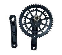 Lerpwige Mountian Bike Manivelle 165 mm avec double chaîne 34T-50-T pour roue de vitesse de 9/10/11, pour vélo, vélo rond