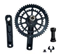 Lerpwige Mountian Bike Manivelle 165 mm avec double chaîne 34T-50-T pour roue de vitesse de 9/10/11, pour vélo, vélo rond