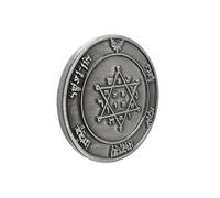 Lerpwige Mystique Salomon King Seal Coin Amulets Bijoux La Sagesse La Prospérité Symbole Salomon Jupiter, Comme décrit