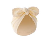Lerpwige Nouveau-né Turban Indien sans Bord Confortable Bébé Coiffe Grand Nœud Chapeau Printemps pour les nourrissons 0-12 M Bébé Nouveau-né Filles Garçons Avec, beige, taille unique