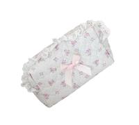 Lerpwige Organisateurs de rangement de tissus en coton dans des designs roses élégants Idéal pour les femmes Articles de toilette Bijouterie Accessoires de voyage Sac de rangement Rose
