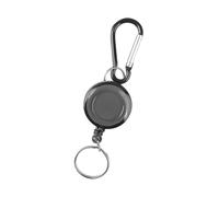 Lerpwige Outil anti-vol extérieur porte-clés rétractable Pull Boucles en fil d'acier Chaîne porte-clés Durée
