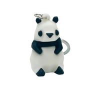Lerpwige Panda Porte-clés en silicone souple Dessin animé Animal Pendentif pour sacs à dos et portefeuilles Adorable porte-clés Cadeau pour enfants Ornement de voiture amusant, Face Panda, taille