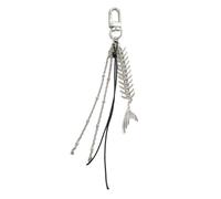 Lerpwige Pendentif à la mode en forme d'os de poisson en corde - Pendentif porte-clés - Décoration de sac à dos - Origine suspendue pour femmes et filles
