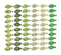 Lerpwige Perles transparentes en forme de feuille verte Magie acrylique à motifs multiples Composants de bijoux pour bracelets faits maison Boucles d'oreilles Perles en feuille acrylique avec trous
