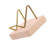 Lerpwige Petit et portable Support de boule de cristal Présentoir minéral compact Présentoir de base en bois élégant pour les échantillons