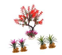 Lerpwige Plante artificielle réaliste pour aquariums avec base en résine pour décoration d'intérieur, aquarium, aménagement paysager