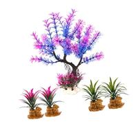 Lerpwige Plante artificielle réaliste pour aquariums avec base en résine pour décoration d'intérieur, aquarium, aménagement paysager