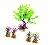 Lerpwige Plante artificielle réaliste pour aquariums avec base en résine pour décoration d'intérieur, aquarium, aménagement paysager