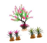 Lerpwige Plante artificielle réaliste pour aquariums avec base en résine pour décoration d'intérieur, aquarium, aménagement paysager