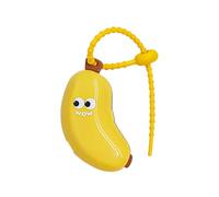 Lerpwige Porte-brosse à dents en forme de banane avec couvercle scellé pour l'hygiène ABS Silicone Coque de rangement à séchage rapide Banane Brosse à dents Couvre-tête
