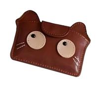 Lerpwige Porte-cartes amincissant multi-usages avec motif de chats rétro pour cartes de crédit et billets en papier, porte-cartes rétro pratique, Couleur café., Beauté de masse