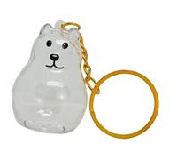 Lerpwige Porte-clés commémoratif transparent pour poils d'animaux domestiques - Souvenir pour les amoureux des chiens - Boîte à bijoux pour animal de compagnie