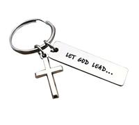 Lerpwige Porte-clés Religieux Porte-clés Élégant Sac Unique Charme Acier Inoxydable Texture Pour Les Croyants Et Les Collectionneurs