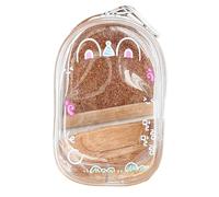 Lerpwige Porte-figurine compact porte-monnaie pour clés de voiture Walk Essentiel Délicieux Sac transparent Enfants Accessoires de mode Voiture Marche Bébé Étui de protection de poupée, b