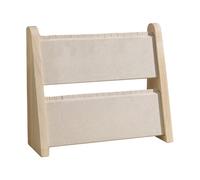 Lerpwige Présentoir à collier en bois à double niveau - Organisateurs de support portable pour le rangement et la présentation pratiques des bijoux
