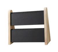 Lerpwige Présentoir à collier en bois à double niveau - Organisateurs de support portable pour le rangement et la présentation pratiques des bijoux