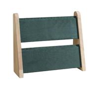 Lerpwige Présentoir à collier en bois à double niveau - Organisateurs de support portable pour le rangement et la présentation pratiques des bijoux