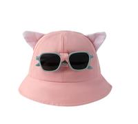Lerpwige Printemps Cool Lunettes de Soleil Casquettes Mignon Oreilles de Chat Bébé Bassin Bébé Bébé Chapeau de Pêcheur pour Intérieur et Extérieur, a