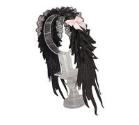 Lerpwige Punk Ailes d'ange Bandeau Sombre Punk Anime Cheveux Accessoire de Cheveux Nœud Réglable pour Femmes Adolescents Mascarades Fête