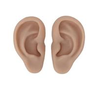 Lerpwige Répliques d'oreilles en silicone pour études anatomiques, jeux de rôle et cosmétiques professionnels - Oreille en silicone lavable pour exercices de maquillage