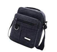 Lerpwige Sac à bandoulière tendance pour homme - Pour le bureau et les excursions de loisirs - Léger avec plusieurs poches - Petit sac à bandoulière - Sac à bandoulière pour homme, Noir