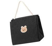Lerpwige Sac à main pour bébé Motif ours contemporain avec accessoires pour poussettes Option pour couches de parents actifs, Noir