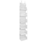 Lerpwige Sac de rangement mural avec poches, économe en espace, organisateur divers multi-couches au-dessus de la porte cintre en PVC organiseur à suspendre pour sacs