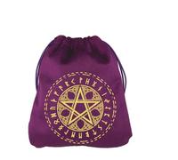 Lerpwige Sac souple pour tarots et runes avec cordon de serrage pour ranger des cartes de jeu de société, des bijoux, des cartes à jouer, Violet 2, Taille unique