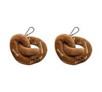 Lerpwige Simulation Dessin animé Bretzel Porte-clés pour accessoires de jouets Cadeau Carnaval Prix pour enfants Sac à dos Enfants Cadeau