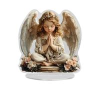 Lerpwige Statue d'ange gardien figurines de guérison décoration de table pour Thanksgiving Noël décoration de la maison cadeau commémoratif figurine ange gardien