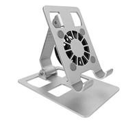 Lerpwige Support de bureau portable pour téléphone portable et tablette avec ventilateur de refroidissement réglable et pliable