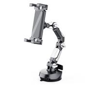 Lerpwige Support de voiture avec plaque de numéro de téléphone intégrée réglable pour smartphone, tablette, tableau de bord, pare-brise, ventouse