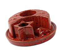 Lerpwige Support en céramique pour sculptures Stick Sages et Bougie 4 en 1 Brûleurs à fioritures avec étoiles et lunes pour méditation