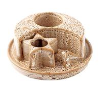 Lerpwige Support en céramique pour sculptures Stick Sages et Bougie 4 en 1 Brûleurs à fioritures avec étoiles et lunes pour méditation