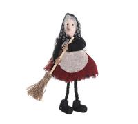 Lerpwige Tablier suspendu en forme de sorcière Figurine suspendue pour porte Halloween Thèmes Accessoires de fête Décoration intérieure extérieure animée exhibée
