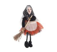 Lerpwige Tablier suspendu en forme de sorcière Figurine suspendue pour porte Halloween Thèmes Accessoires de fête Décoration intérieure extérieure animée exhibée