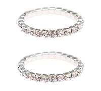 Lerpwige Unique Moissanites Bande élastique Anneaux Accessoire scintillant Doigt Décoration pour la mode Individuels Vêtements quotidiens, comme décrit