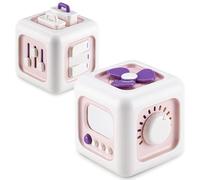 lerrbo Cube d'activités pour Les Tout-Petits de 1 à 3 Ans|Jouets Montessori pour Les garçons de 1 an|Jouets de Voyage pour Les bébés de 12 à 18 Mois|Cube d'Activité Occupé