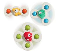 lerrbo Jouets en forme de toupie à ventouse pour garçon de 1 an|Toupie pour bébé de 12 à 18 mois|Cadeau d'anniversaire pour garçon de 1 à 2 ans