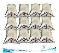Lerrita 10 pcs Réservoirs d'eau avec Robinet Sac à Eau d'hydratation Pliable Grand Poche 10 litres 40 * 50cm Aluminisé Stérile Potable réutilisable Randonnée Barbecue Randonnée (Argent, 10 pcs-10L)