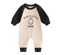 Lerrita Bébé garçon fille Combinaison d'Halloween Ma première Barboteuse d'Halloween Bébé unisexe Citrouille Esprit Boo Combinaison d'Halloween Jolie Citrouille Barboteuse Body une pièce Automne